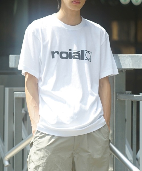 「roial」 半袖Tシャツ LARGE ホワイト×ブラック メンズ_画像4