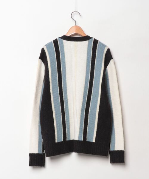 「Saturdays NYC」 ストライプ柄ニットカーディガン S ベージュ レディース_画像2