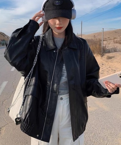 「shameless」 ブルゾン FREE ブラック レディース_画像3