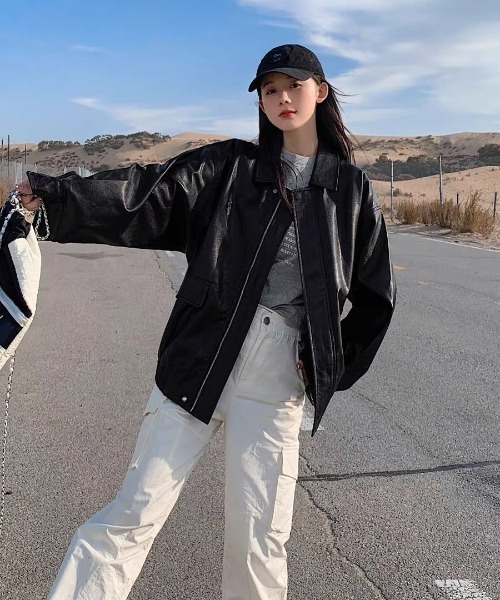 「shameless」 ブルゾン FREE ブラック レディース_画像5