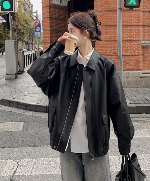 「shameless」 ブルゾン FREE ブラック レディース_画像6