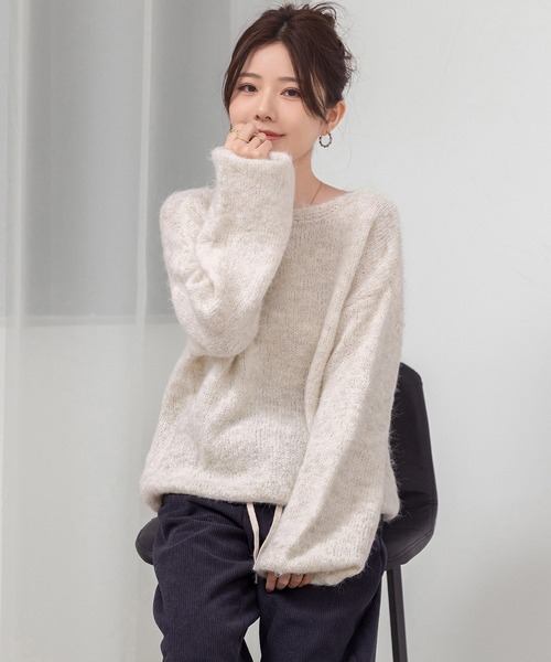 DAY CLOSET ニット セーター 「肩魅せ2WAY」ゆるっと綺麗見せ。長袖