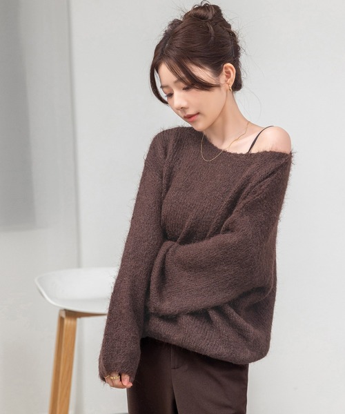 DAY CLOSET ニット セーター 「肩魅せ2WAY」ゆるっと綺麗見せ。長袖