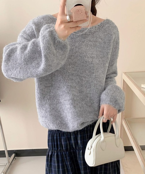 DAY CLOSET ニット セーター 「肩魅せ2WAY」ゆるっと綺麗見せ。長袖