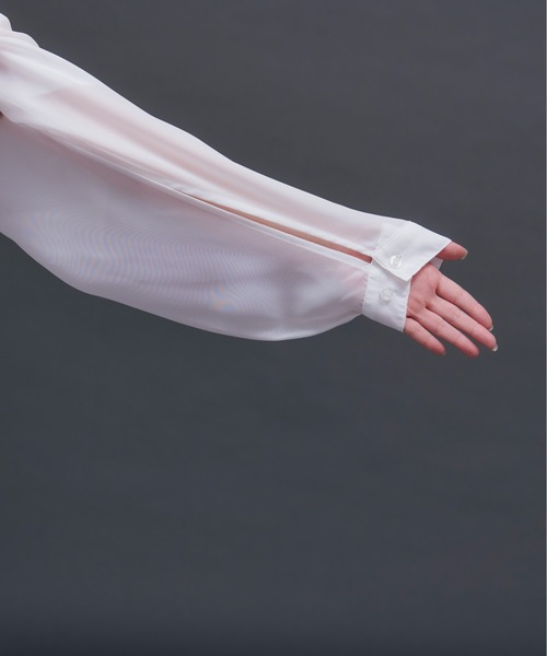 「Ellno Loset」 長袖シャツ MEDIUM ブルーグレー メンズ_画像8