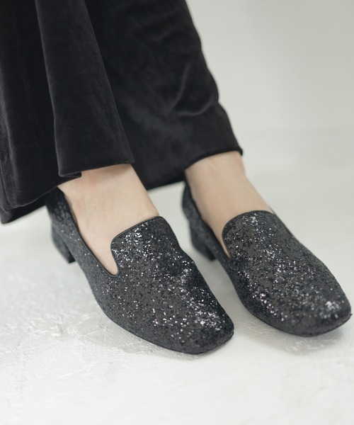 「SESTO」 モカシンシューズ 23.5cm シルバー レディース_画像3