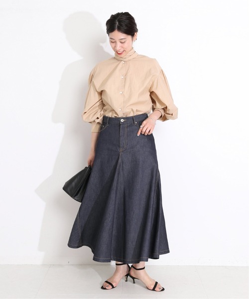 「VERMEIL par iena」 ロングスカート 40 ネイビー レディース_画像4