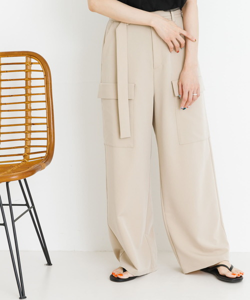 「UR Lab.」 パンツ FREE ベージュ レディース_画像2