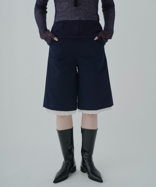 FEKETE（フェケテ） パンツ cotton lace half pants / レースハーフ