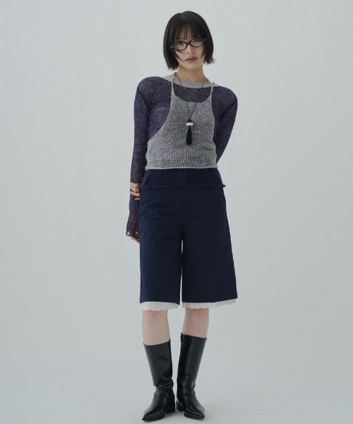 FEKETE（フェケテ） パンツ cotton lace half pants / レースハーフ