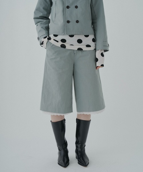 FEKETE（フェケテ） パンツ cotton lace half pants / レースハーフ