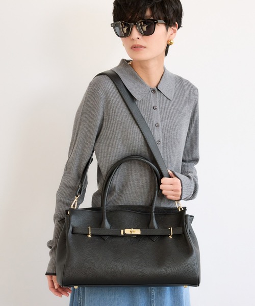【美品】Milos パーテーショントート A4 黒　2way レザー MILOS（ミロス） トートバッグ BARNYARDSTORM / 別注 / ベルト付き