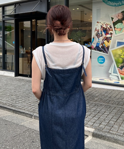 「un dix cors」 キャミソールワンピース L ブルー レディース_画像4