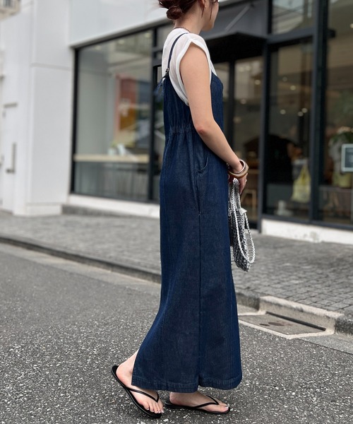 「un dix cors」 キャミソールワンピース L ブルー レディース_画像7