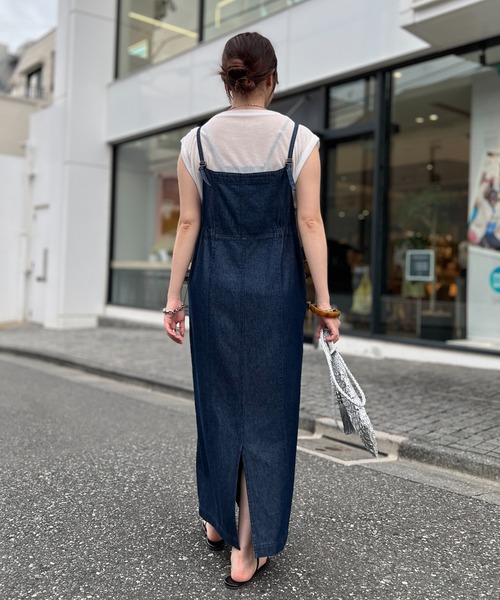 「un dix cors」 キャミソールワンピース L ブルー レディース_画像8