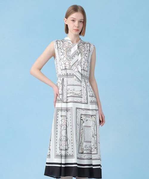 ANAYI（アナイ） ワンピース スカーフプリントボウタイ ワンピース