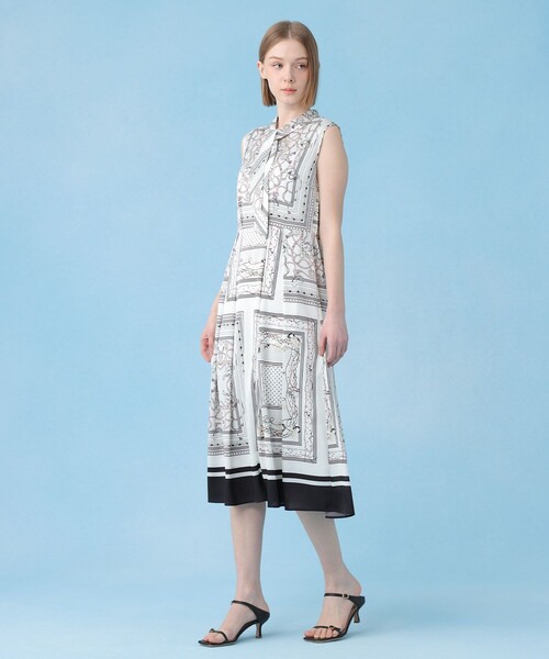 ANAYI（アナイ） ワンピース スカーフプリントボウタイ ワンピース