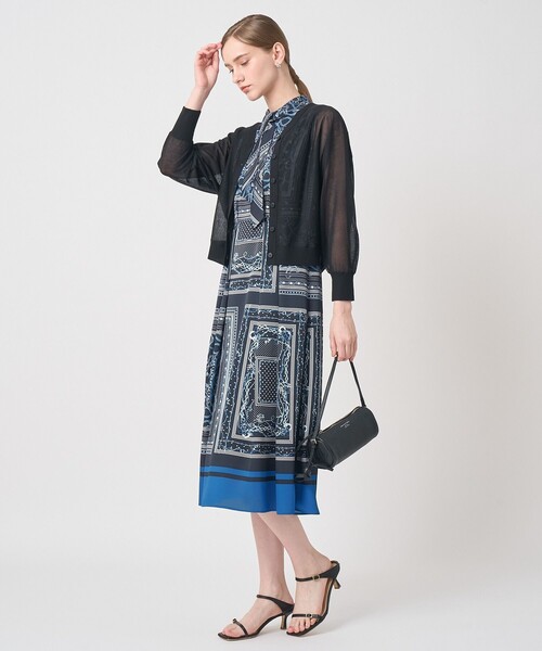 ANAYI（アナイ） ワンピース スカーフプリントボウタイ ワンピース