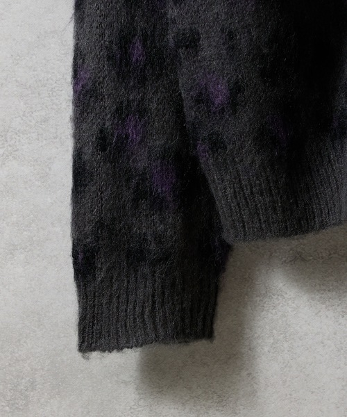 「NUMBER (N)INE」 ニットカーディガン 3 チャコール メンズ_画像4
