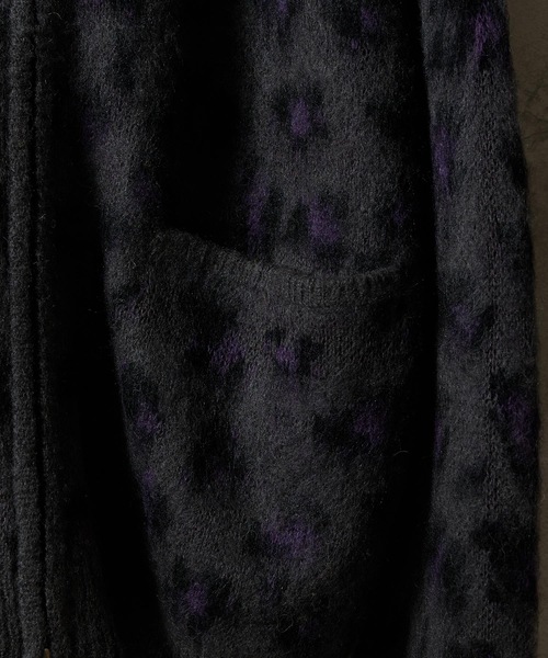 「NUMBER (N)INE」 ニットカーディガン 3 チャコール メンズ_画像5