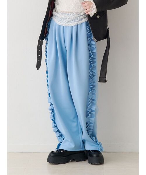 jouetie（ジュエティ） ワイドパンツ パンツ バレルレッグフリル