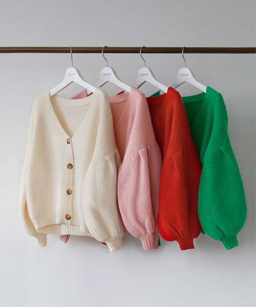 「ELFRANK」 ニットカーディガン FREE グリーン レディース_画像2