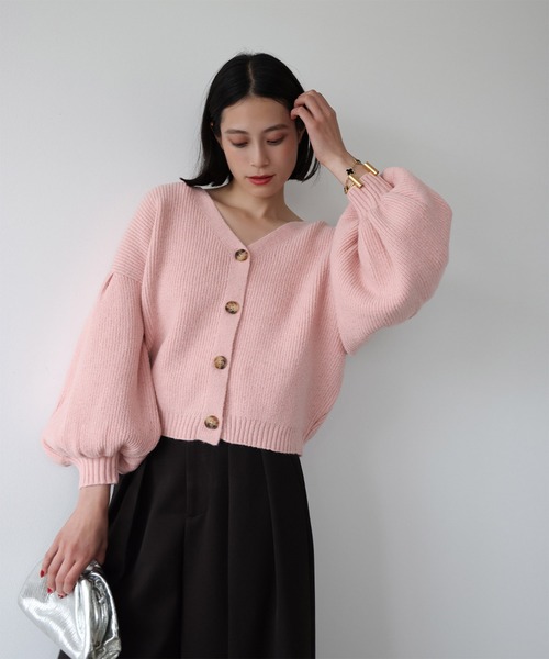 「ELFRANK」 ニットカーディガン FREE グリーン レディース_画像7