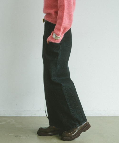 「VANNIE U」 デニムパンツ S ブラック レディース_画像3