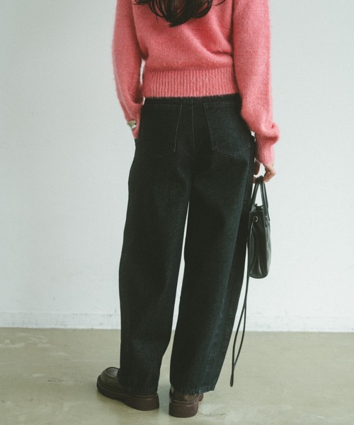 「VANNIE U」 デニムパンツ S ブラック レディース_画像4