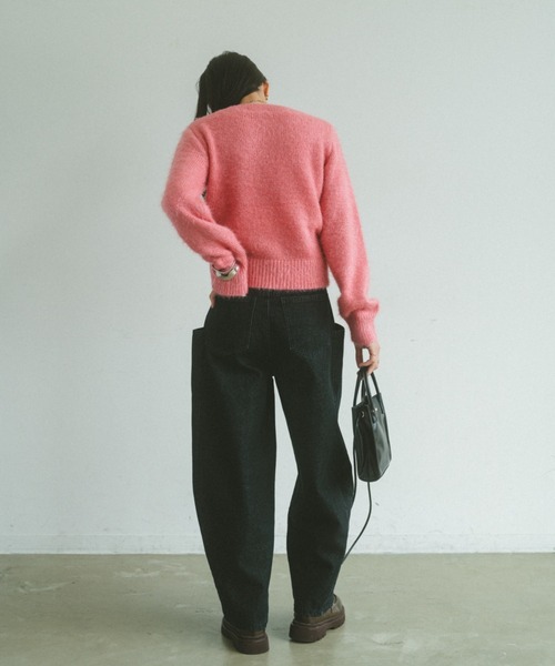 「VANNIE U」 デニムパンツ S ブラック レディース_画像7