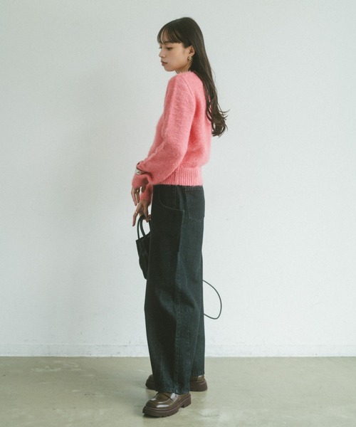 「VANNIE U」 デニムパンツ S ブラック レディース_画像8