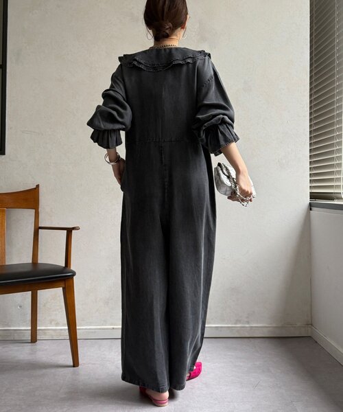 DouDou（ドゥドゥ） オールインワン 「WEB限定」フリルデニムオール