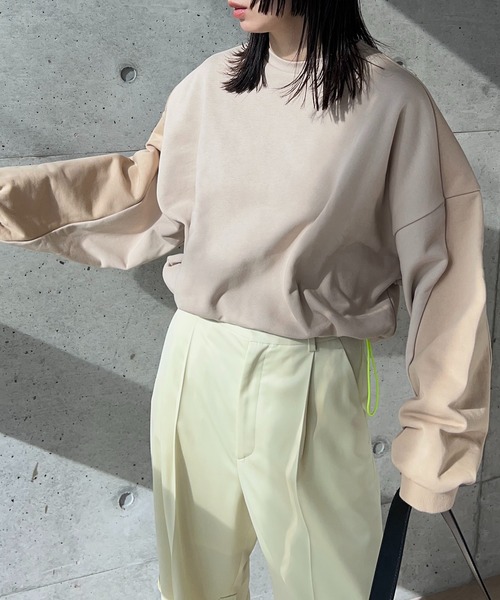 「y/m by RIKA」 スウェットカットソー FREE ネイビー レディース_画像6