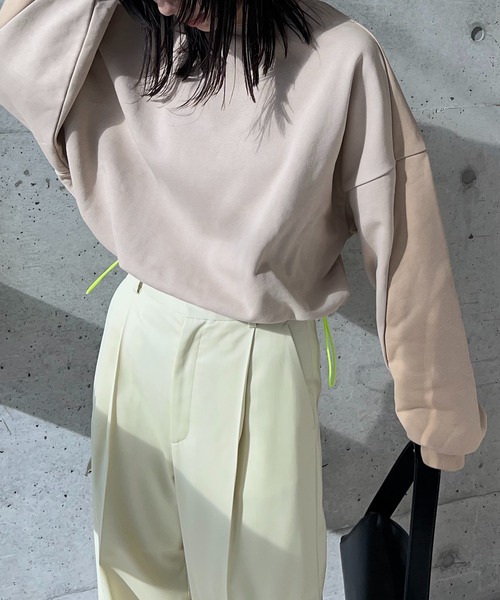 「y/m by RIKA」 スウェットカットソー FREE ネイビー レディース_画像7