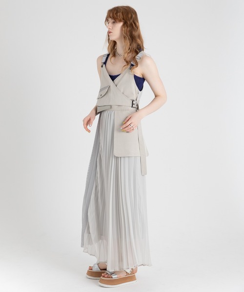 「AULA AILA」 サロペットスカート 1 ネイビー レディース_画像7