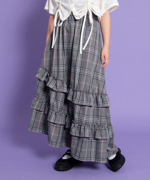 「PUNYUS」 ロングスカート 1 レッド レディース_画像4