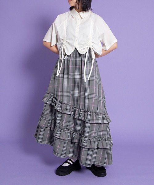 「PUNYUS」 ロングスカート 1 レッド レディース_画像5