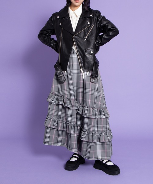 「PUNYUS」 ロングスカート 1 レッド レディース_画像7