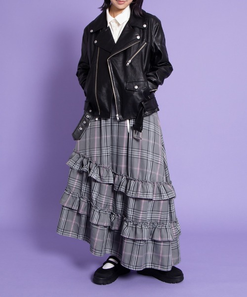 「PUNYUS」 ロングスカート 1 レッド レディース_画像9