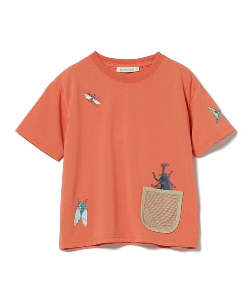 BEAMS mini（ビームス ミニ） tシャツ メッシュ ポケット 昆虫 Tシャツ