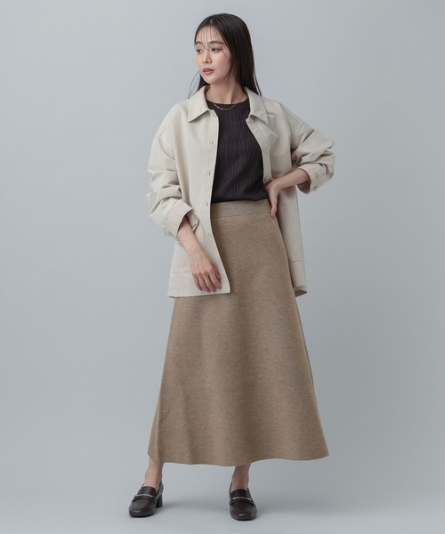 【美品】GCP GOLF ベージュ フレアスカート GLOBAL WORK（グローバルワーク） スカート 夏 MATINEE LINE/Wフェイス