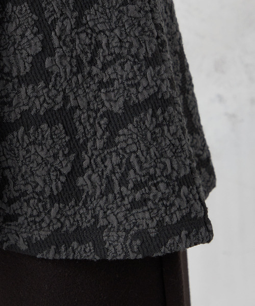 「A/C DESIGN BY ALPHA CUBIC」 7分袖カットソー M ブラック レディース_画像6