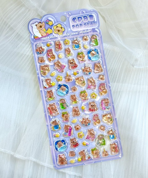 LACーVERT ステッカー 3Dぷっくりカピバラシール : ZOZOTOWN Yahoo!店