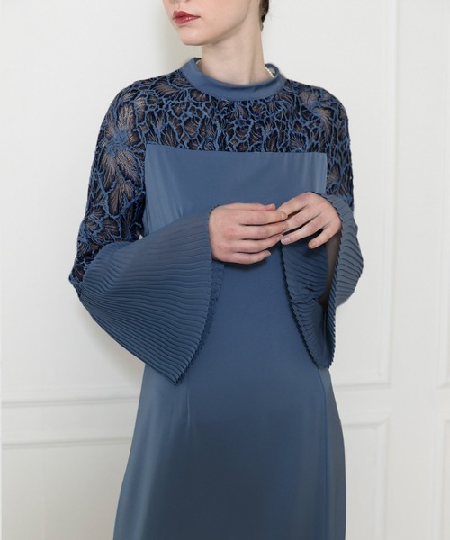 「Leja」 長袖ワンピース MEDIUM ブルー レディース_画像8