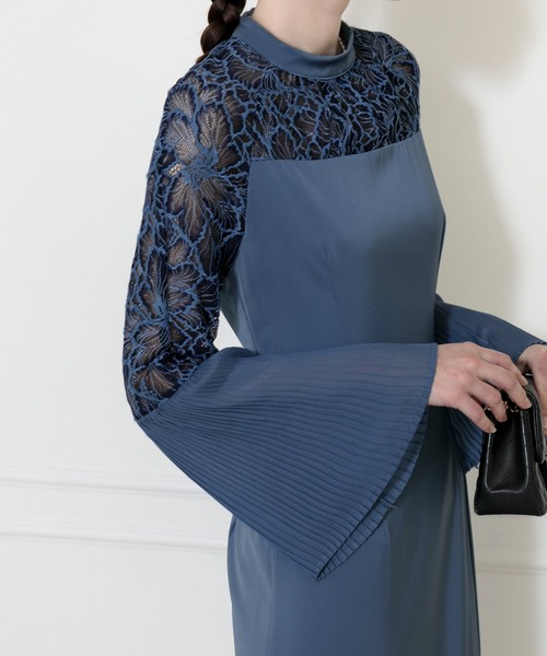 「Leja」 長袖ワンピース MEDIUM ブルー レディース_画像9