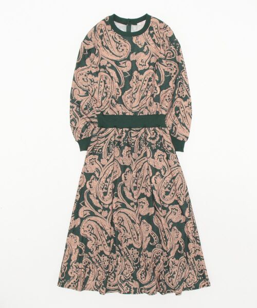 「PREFERIR」 長袖ワンピース MEDIUM グリーン レディース_画像3