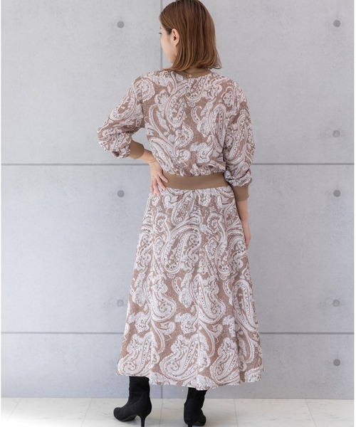 「PREFERIR」 長袖ワンピース MEDIUM グリーン レディース_画像7