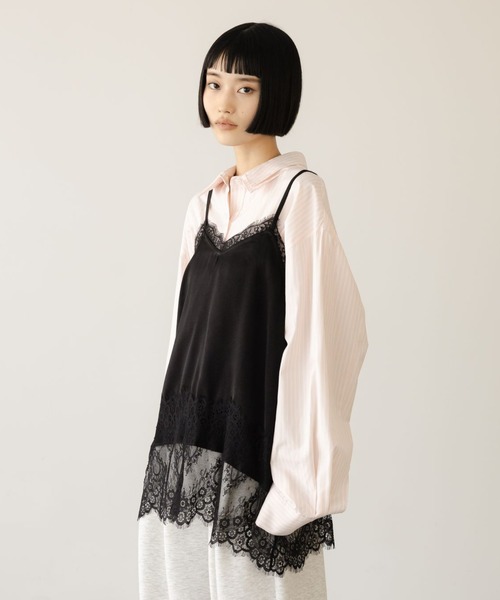 LOWRYS FARM（ローリーズファーム） tシャツ サテンレースキャミ