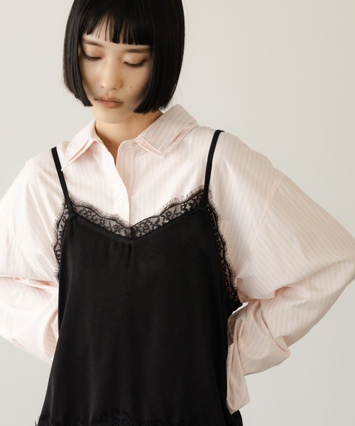LOWRYS FARM（ローリーズファーム） tシャツ サテンレースキャミ