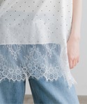 tシャツ サテンレースキャミ 664226 レ...の詳細画像3